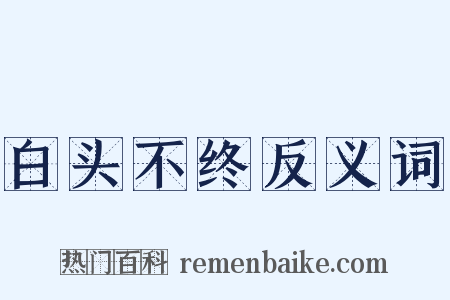 白头不终反义词是什么意思的图片